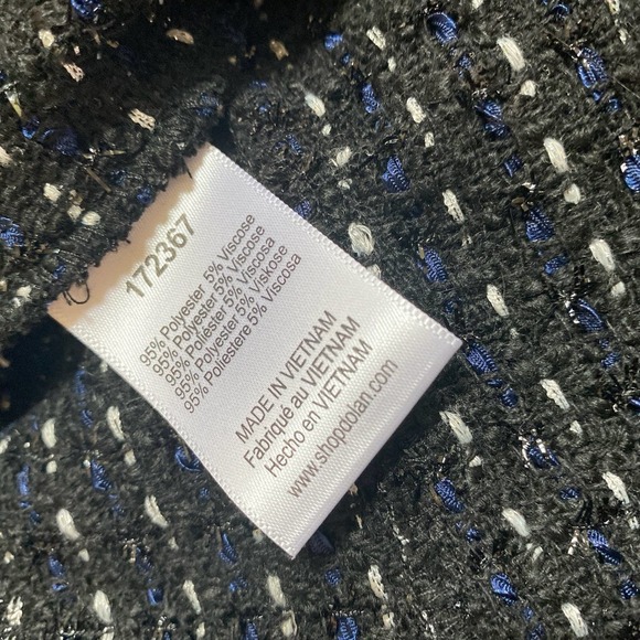 Dolan Anthropologie Left Coast Tweed Open Blazer Jacket, size small - Picture 5 of 11